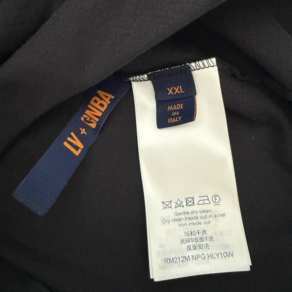 Louis Vuitton × NBA Collection 21AW Black LV Logo T-Shirt XXL Cotton Japan - Picture 9 of 11